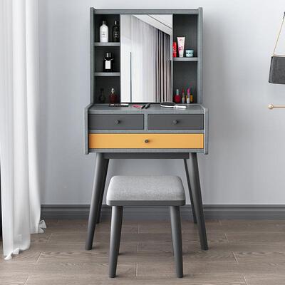 梳妆台约现代多功能物收储纳简柜一体网红化妆桌子卧简LFF室易化