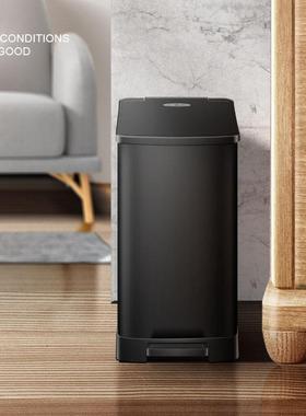 厨房不锈脚踏垃钢桶家用XYS25862圾盖简约现代客厅创意大号卫生带