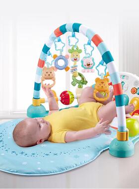 萌旋QWM律6儿月幼动互手动脑盒装脚踏钢琴智力开发个亲子动玩具婴