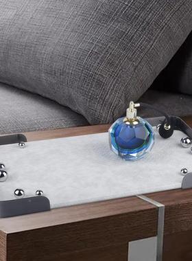 欧式约带珠物置盘长方形样板收间纳盘轻奢酒店简玄关摆带珠托盘件