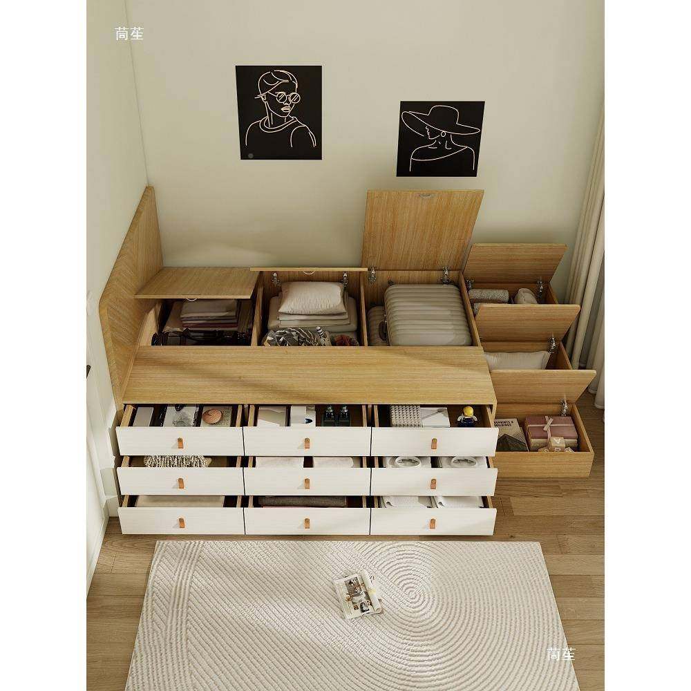 半高抽GZL床收户纳储物榻榻米屉床带脚踏单人床小型箱省空间设计,标准件/零部件/工业耗材,车间地垫,淘宝优惠券,粉丝福利购,淘宝优惠卷