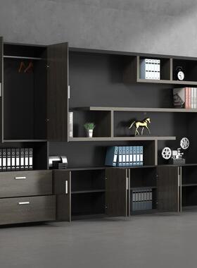 办书公室书柜老板背景37381柜文件柜质木办公具资料柜带锁收家纳