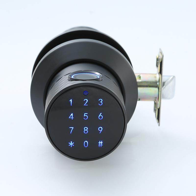 黑色锌合密码锁家用防电子密码锁全HNR自动盗智能金指纹密码锁