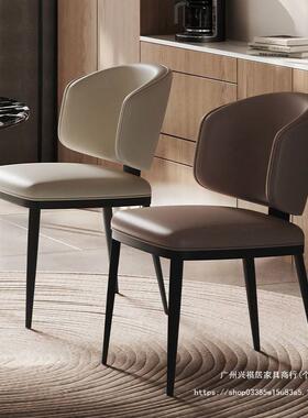 餐椅用奶油风椅子家奢ZJC吃饭小型设计师户椅意式轻极简靠背凳子