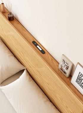 .原木风现代简约12米8单40943人床架出租新5品橡木床全实木床1米