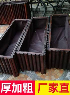 种防腐木花箱组合CTI木花盆化碳外木花槽户花桶绿植植箱花架花车