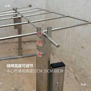 烤全羊子不锈钢加家用烤乳猪排木炭厚烧烤架拍翻转烤架DER肉羊腿