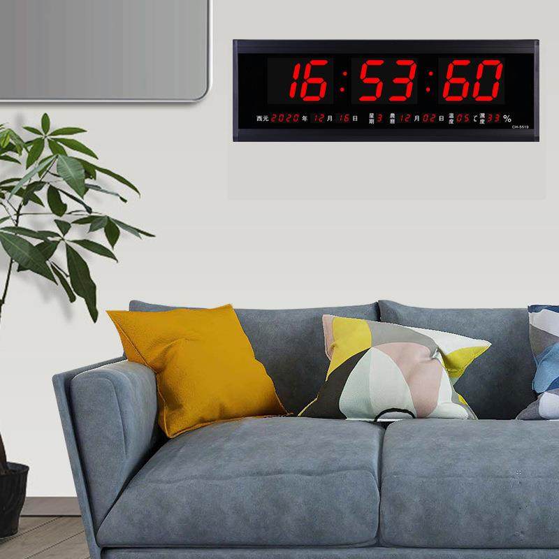 数湿QFM电子万年历创意电子挂钟带字温大度热卖家用爆款产品
