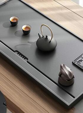 茶盘家用办室一体全动茶盘乌金石公茶盘65661自排水茶盘内茶台茶