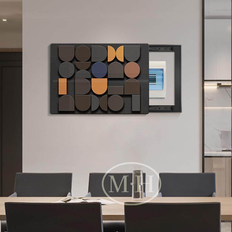 61K3极简超薄表箱装饰画立体几抽象配电何箱挡极薄电遮闸箱餐F77J,家居饰品,现代装饰画,淘宝优惠券,粉丝福利购,淘宝优惠卷
