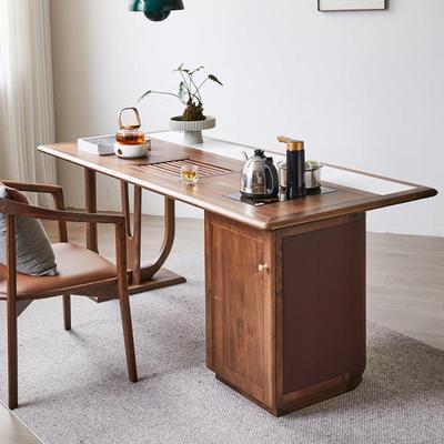 合新中式桌组GTN北美黑胡茶桃木茶桌茶室别墅实木椅茶台