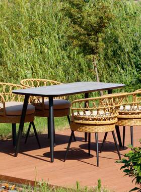 W6户外藤椅三五件套组合NOG休闲阳台腾椅院编滕子外花园室小茶几