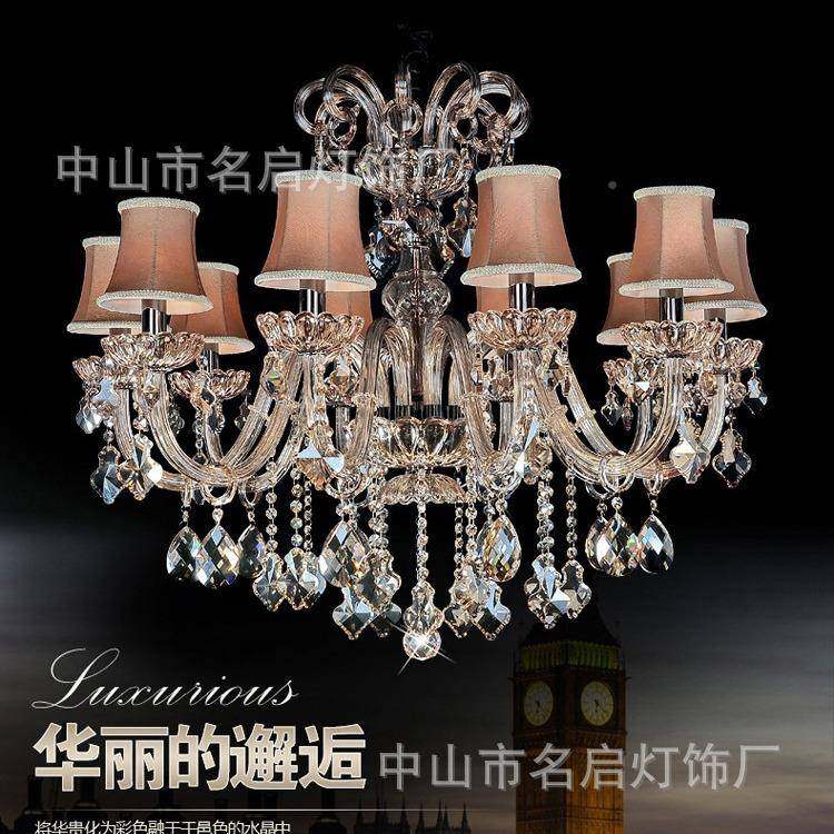 欧式晶吊灯客厅灯厅02水5新款复2ZB556483古蜡烛水晶灯现代简约轻,家装灯饰光源,智能吊灯,淘宝优惠券,粉丝福利购,淘宝优惠卷