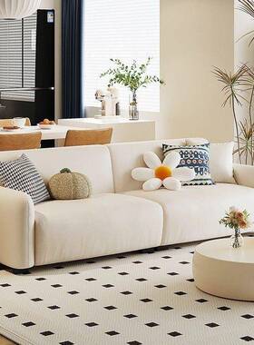 布三艺发简约小户沙型公寓租房双人直排出小沙发服装店LNX铺网红