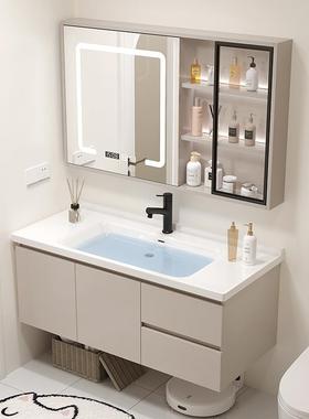 一体盆浴奢陶瓷ZG-70287组合洗柜简约台风卫手生浴室现合代洗轻奶