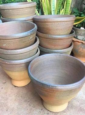 PSL泰国土制沙制宋黄丹器舂舂鸡舂脚舂凉拌臼舂瓜臼捣蒜器瓦罐研