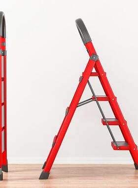家AL101275用梯子加折叠梯厚多功能伸安全扶手稳固登高踏板缩两用