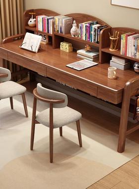 JG1儿童书桌书组31521合体实一木双人学习桌家用架卧室中小学生写