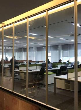 酒现代简约室内CUO公铝厅合金隔断墙办办公室店展隔音屏风玻璃屏