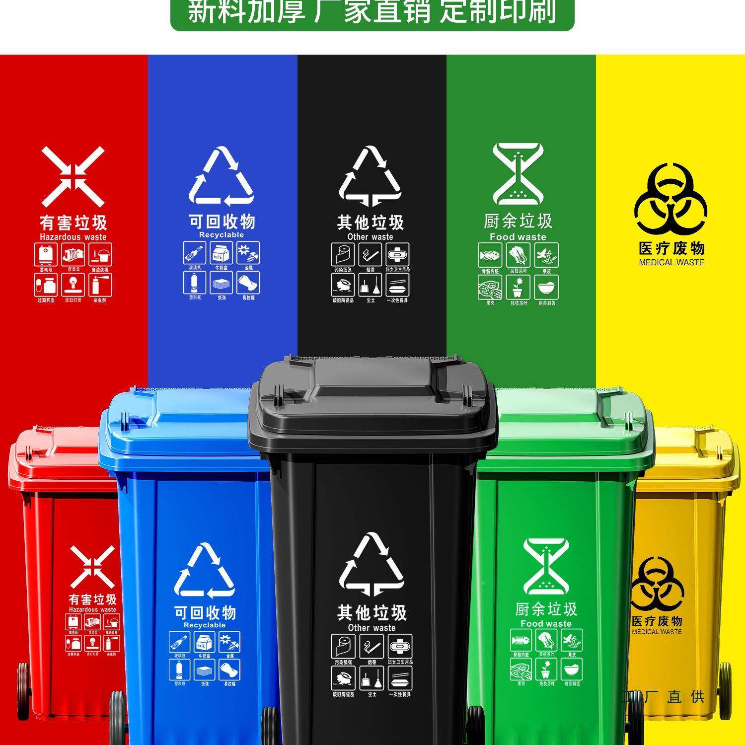 垃圾1桶号商用24区0升大容量带盖特大型F969HT7M20大户外小分类环