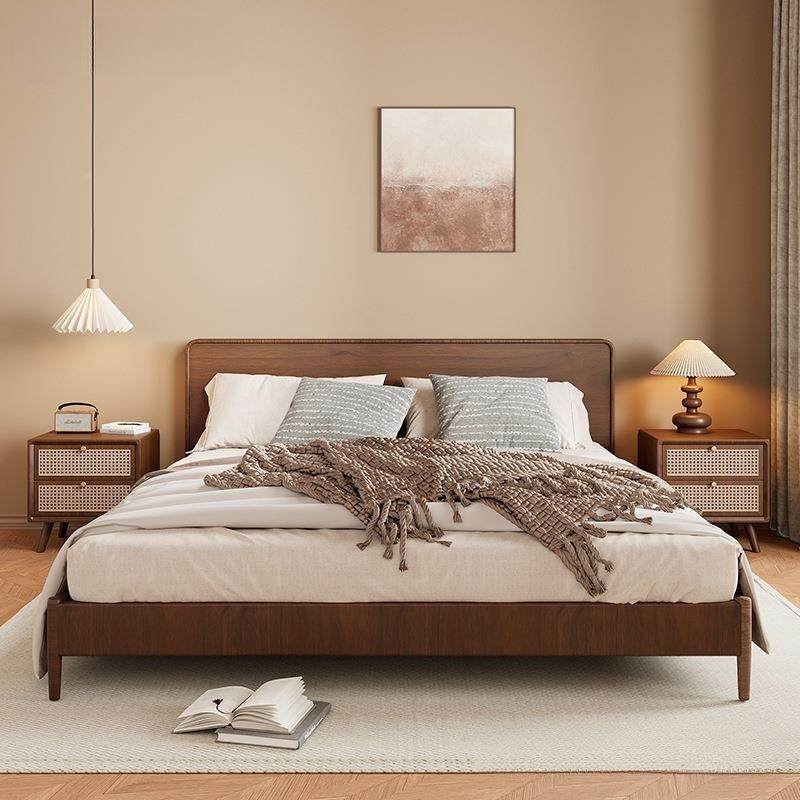 新中式全头实木床藤编原木胡家桃简约双抽用卧室床边收纳储柜新中,住宅家具,其它柜类,淘宝优惠券,粉丝福利购,淘宝优惠卷