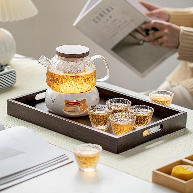 午茶具茶套装暖茶温茶炉茶花茶壶蜡烛无品牌/煮茶炉陶瓷底下座加