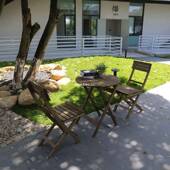 阳椅台休咨询客服闲桌椅叠桌椅庭院外防腐户木折桌子子茶几可折叠