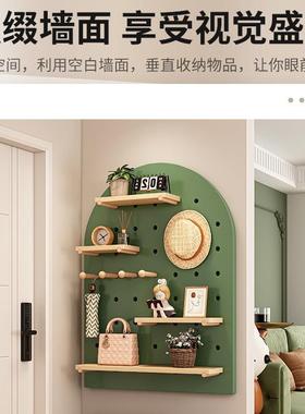 明峥家具厂实木洞FDF板挂板置架上储物柜墙壁物进门墙后入户玄关