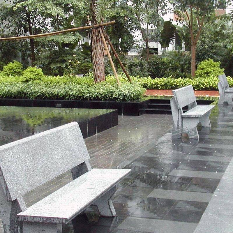 石桌石凳别墅公园庭院户外理石大桌家用花岗岩形方形圆石FMS长桌