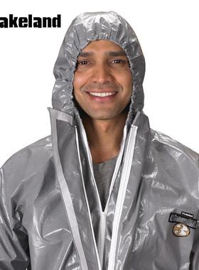 雷克兰TDSH3S防428凯麦斯C3灰色防服防护服化化学防酸碱带帽连体
