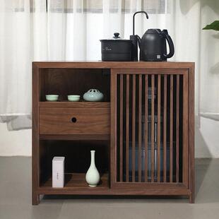 中式水茶榆木茶几柜茶边移动家木用烧水客厅水壶实一水XLI体茶桌