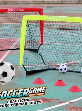 儿童幼儿园室内玩BPU运动便叠携跨足球门外亲子互动比赛踢足球具