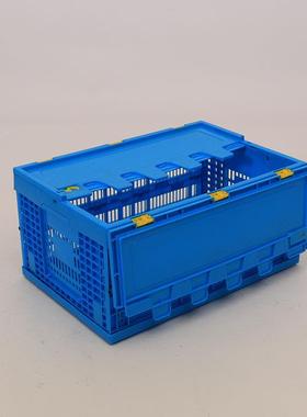 P盖600280物流常用包装折叠筐果蔬折叠-熟料筐P带新料445塑胶折叠