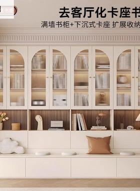 实木柜架一卡体去客厅化座书柜DPG靠墙柜子储物书柜简书约