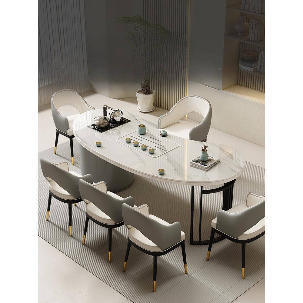 奢岩板茶轻桌泡阳台家用小茶台现代约办公室茶几茶c1409具茶桌一