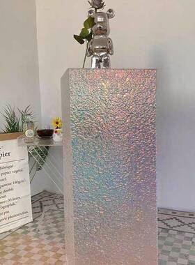 亚头克创力纹任意石盒子底座地台展厅艺术品摆件摆台展示台QNQ意