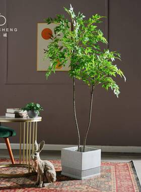 南天仿真物家居室竹内植客厅大生型仿绿植盆GSU栽假树造景装饰摆