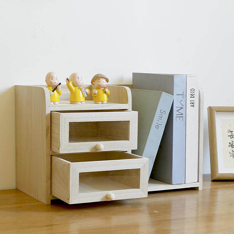 实桌木桌上书架屉面xzc454置物架办公桌储物架宿舍书桌抽收式纳盒