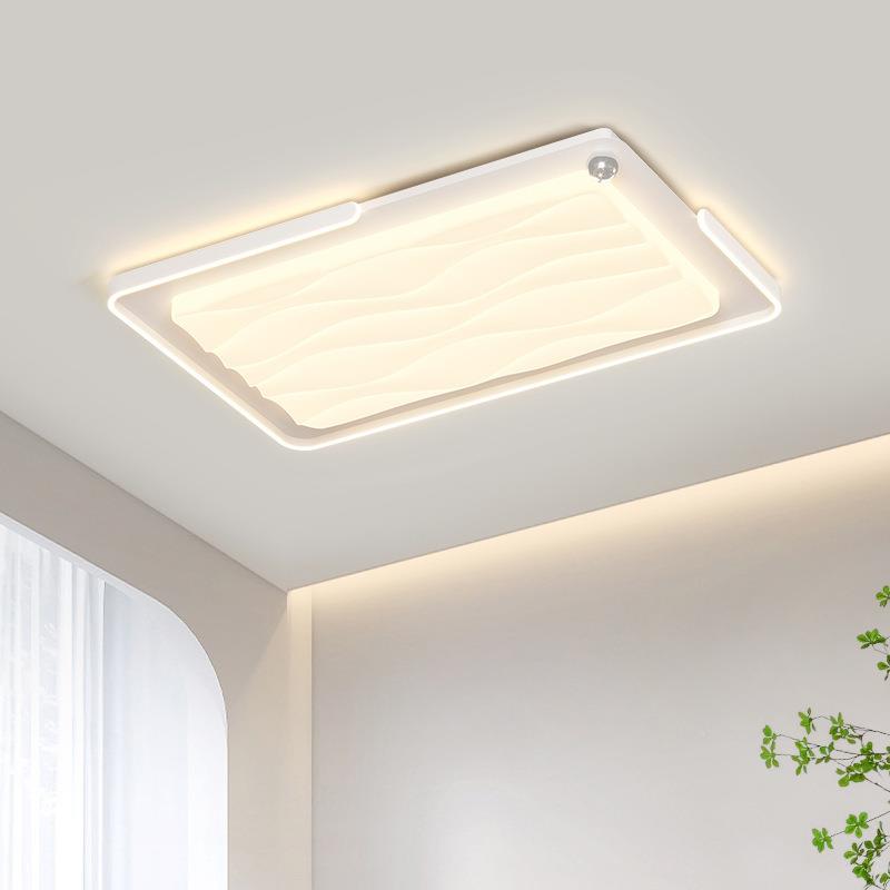 391奶油风客厅吸意顶灯现代简约大气创智能眼护超亮灯具全组屋套