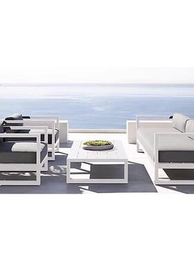 户外铝金合房沙发茶几EXU合防水防晒地产酒店室外庭院露组台休闲