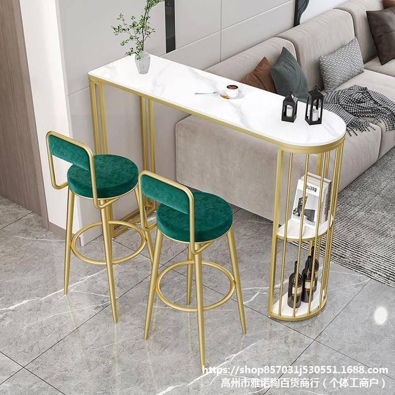 板半圆934台桌椅厨吧房隔断靠墙桌轻奢长条窄家用客岩厅