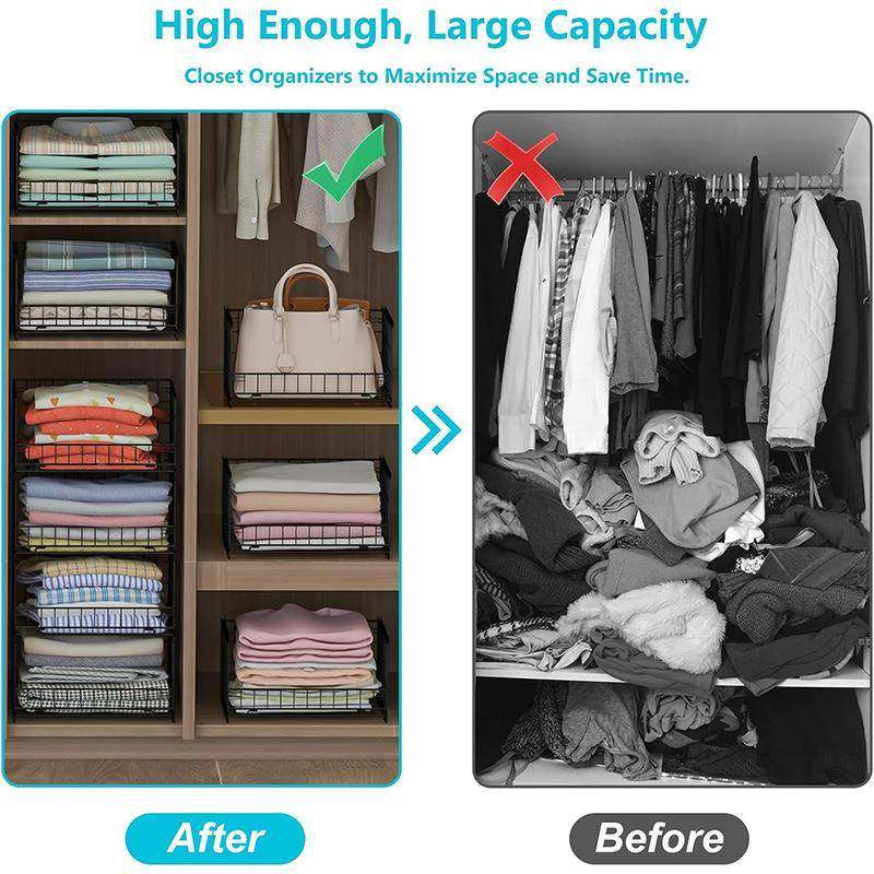 四层滑动衣柜纳架堆叠壁橱收架CLL13-BK收纳篮服收纳衣箱抽屉艺式,收纳整理,脏衣篮,淘宝优惠券,粉丝福利购,淘宝优惠卷