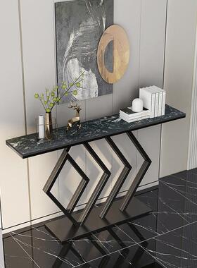 意式3825艺轻奢岩板创台意玄关现代简约玄关柜入户进走廊铁门玄关