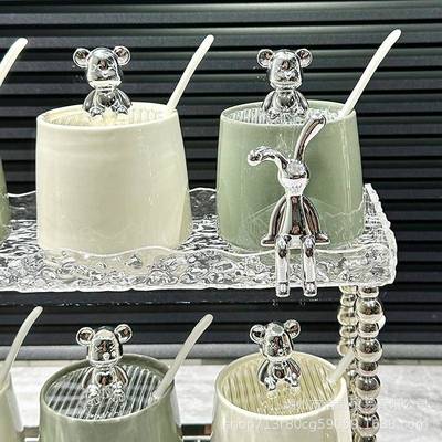 高颜值陶瓷调味罐厨房家用创意多层调料套装合味LVG精盐香组收纳