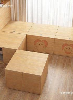 SQZ榻榻米床箱飘窗柜储纳物可坐落地阳台长条窗台家用室柜收卧柜