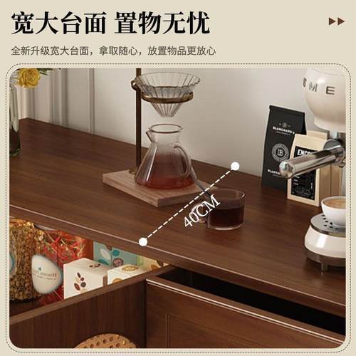 边柜中古风柜子新中式藤编收纳柜橱抽式客厅多层COB餐屉柜美式置