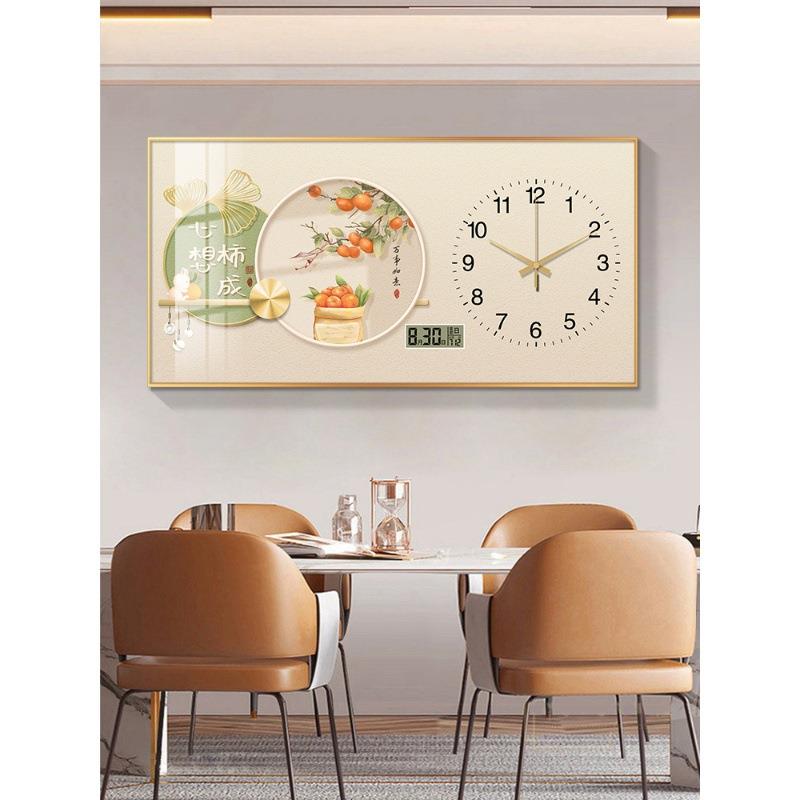 大尺寸电箱装表饰画遮新中式挡电CGF闸箱信号箱挂画表带钟万年历