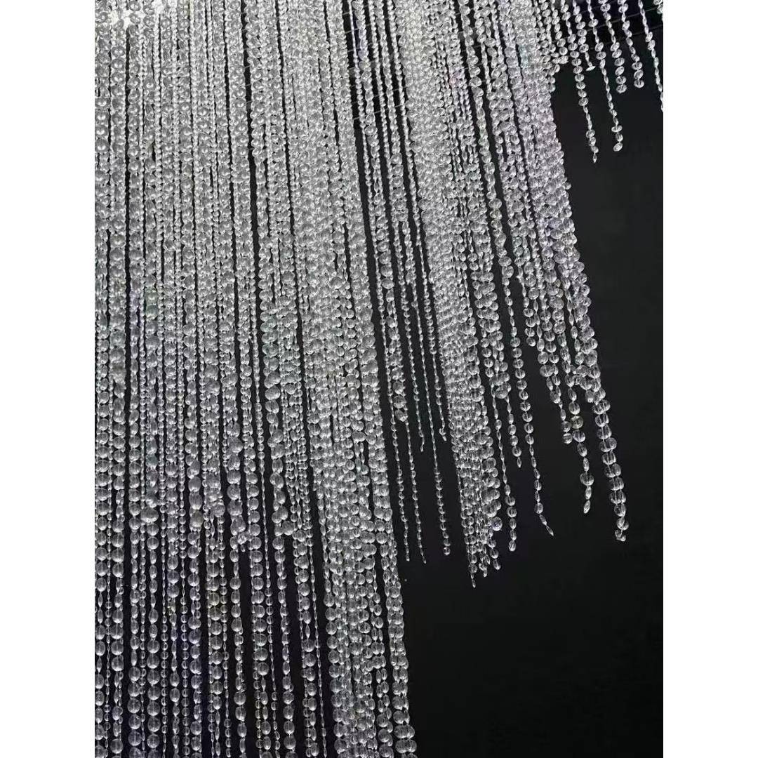 婚AGN顶庆飞蝶珠亚克晶力成品水珠帘方形若汐吊酒婚店礼堂装饰道
