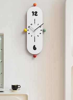 钟wozoom墙奶油风简挂钟客约厅2025IRE新款时钟挂家用装饰表