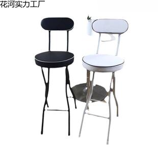 高脚凳可折吧叠折叠吧脚椅软垫台椅钢折椅折无品牌/椅子叠高椅新